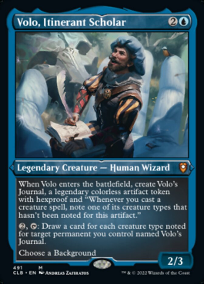 Volo, Itinerant Scholar (Foil Etched) [Commander Legends: Battle for Baldur's Gate] | Webway Games