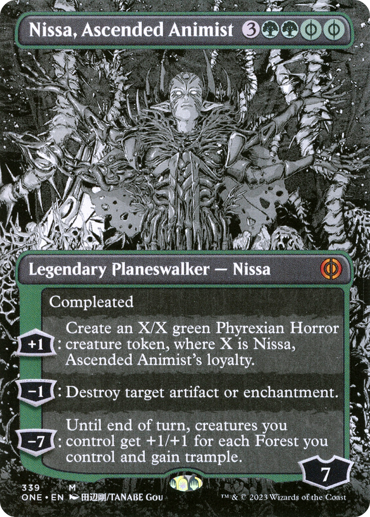 Nissa, Ascended Animist (Borderless Manga) [Phyrexia: All Will Be One] | Webway Games