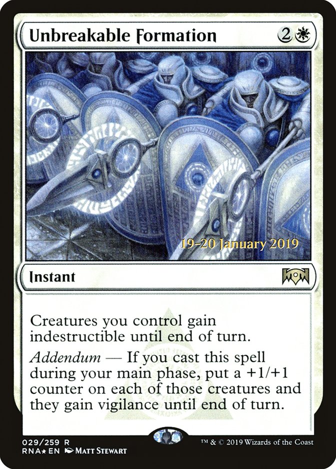 Unbreakable Formation [Ravnica Allegiance Prerelease Promos] | Webway Games