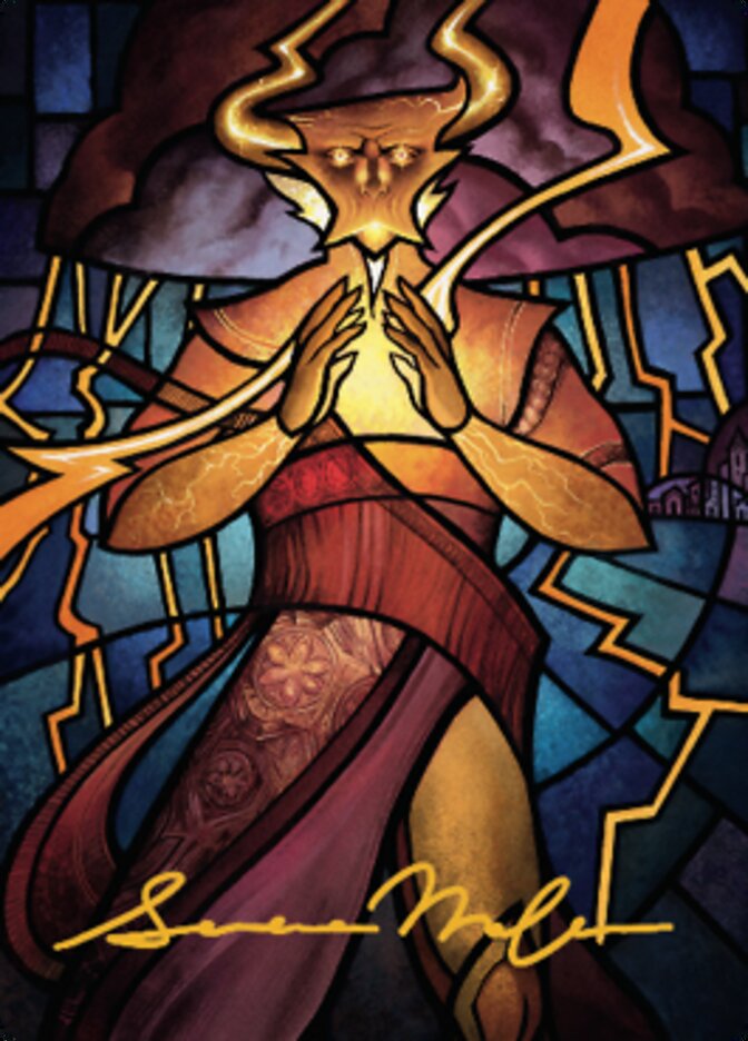 Najal, the Storm Runner Art Card (Gold-Stamped Signature) [Dominaria United Art Series] | Webway Games
