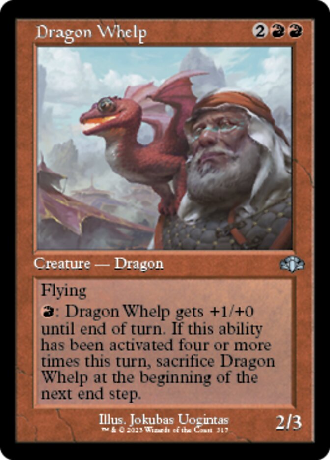 Dragon Whelp (Retro) [Dominaria Remastered] | Webway Games