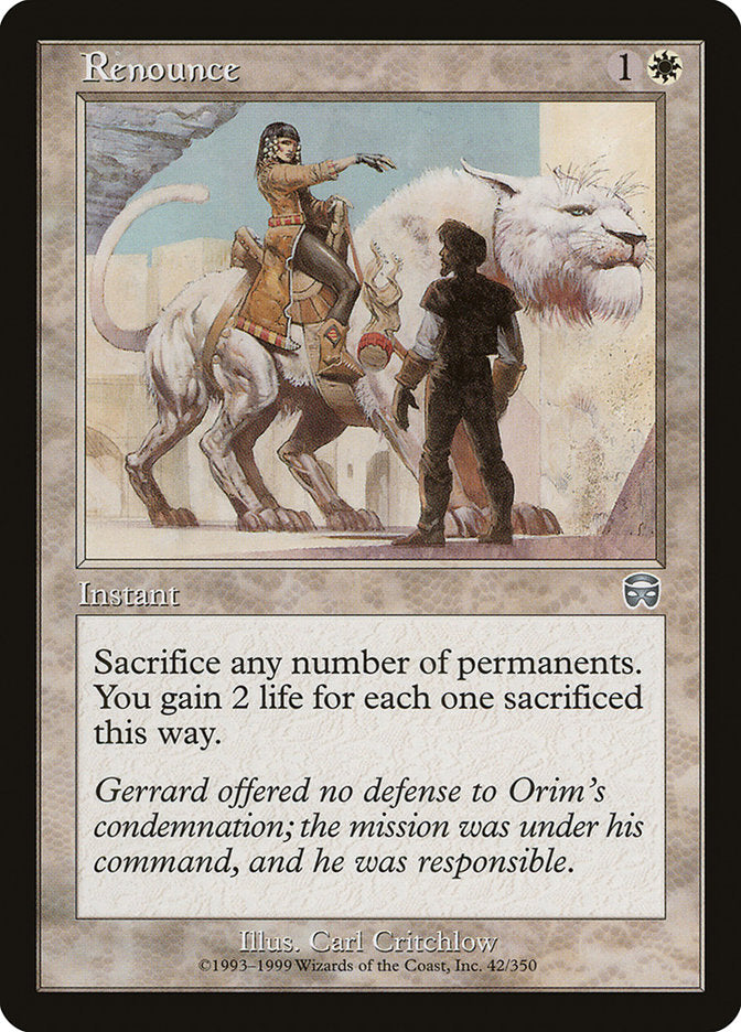 Renounce [Mercadian Masques] | Webway Games