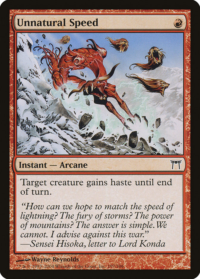 Unnatural Speed [Champions of Kamigawa] | Webway Games