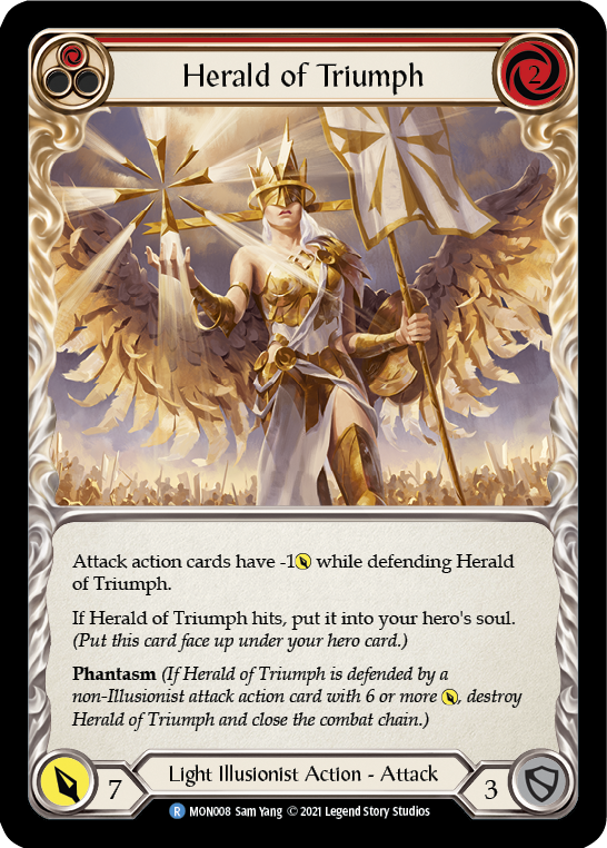 Herald of Triumph (Red) (Rainbow Foil) [MON008-RF] 1st Edition Rainbow Foil | Webway Games