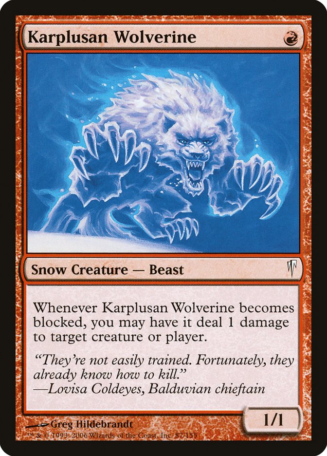 Karplusan Wolverine [Coldsnap] | Webway Games