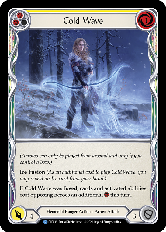 Cold Wave (Yellow) [ELE039] (Tales of Aria)  1st Edition Normal | Webway Games