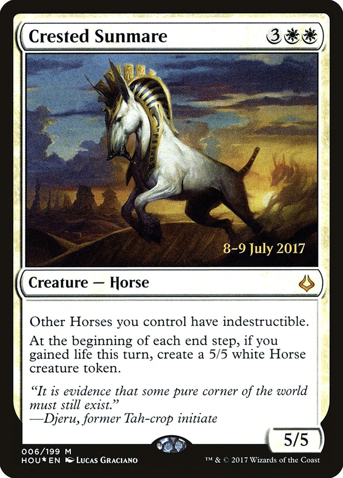 Crested Sunmare  (Prerelease) [Hour of Devastation Prerelease Promos] | Webway Games