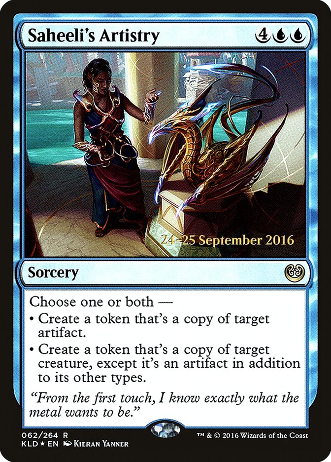 Saheeli's Artistry  (Prerelease) [Kaladesh Prerelease Promos] | Webway Games