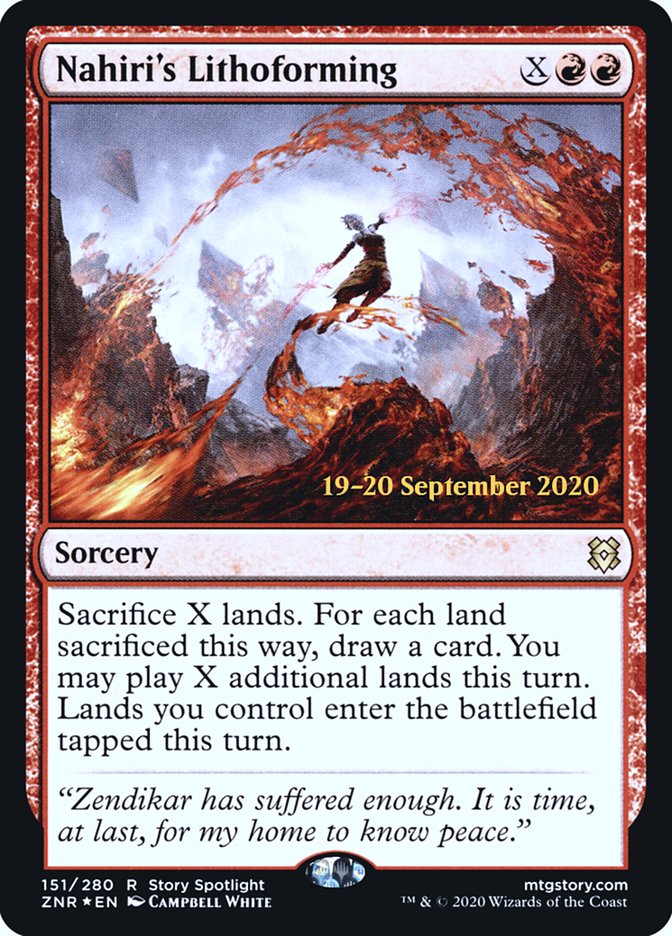 Nahiri's Lithoforming  [Zendikar Rising Prerelease Promos] | Webway Games