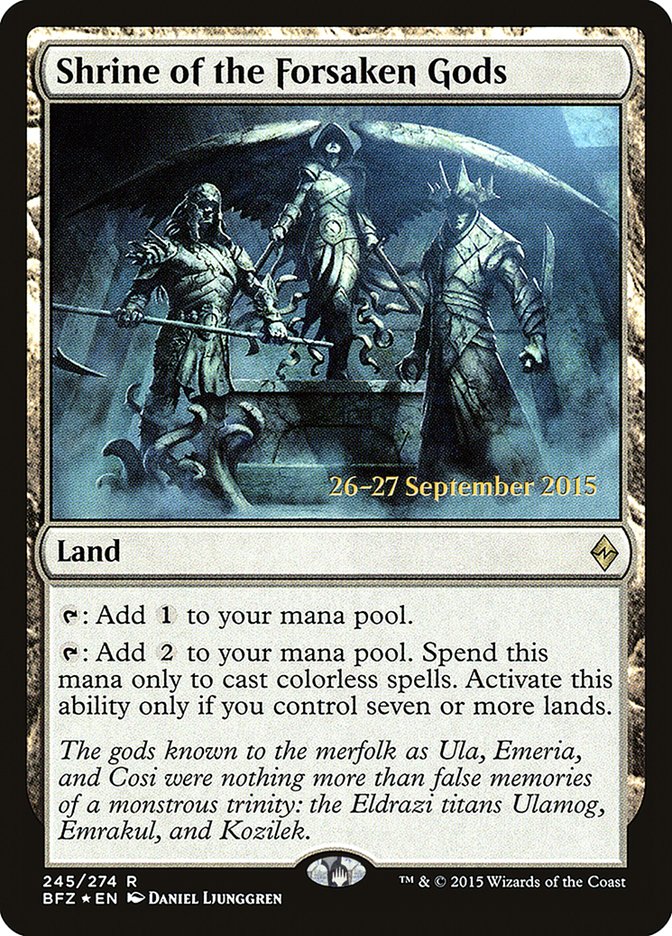 Shrine of the Forsaken Gods [Battle for Zendikar Prerelease Promos] | Webway Games