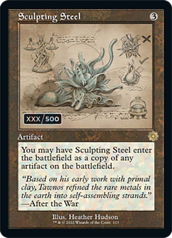 Sculpting Steel (Retro Schematic) (Serial Numbered) [The Brothers' War Retro Artifacts] | Webway Games