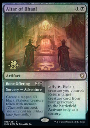Altar of Bhaal // Bone Offering [Commander Legends: Battle for Baldur's Gate Prerelease Promos] | Webway Games