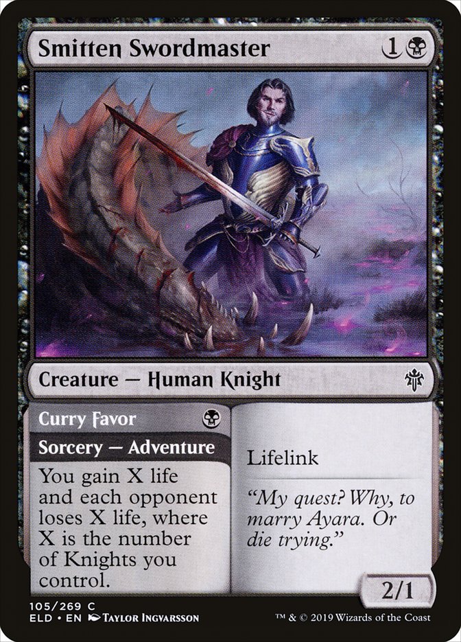 Smitten Swordmaster // Curry Favor [Throne of Eldraine] | Webway Games