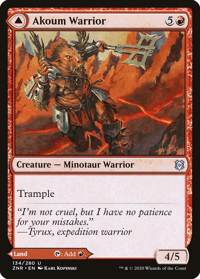 Akoum Warrior // Akoum Teeth [Zendikar Rising] | Webway Games