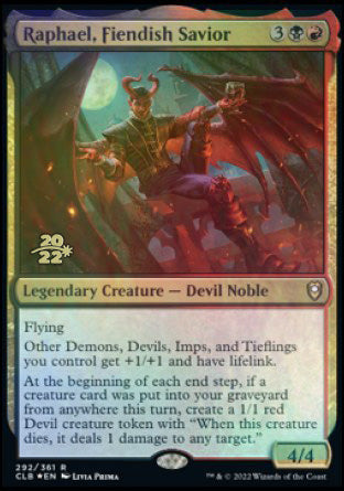 Raphael, Fiendish Savior [Commander Legends: Battle for Baldur's Gate Prerelease Promos] | Webway Games