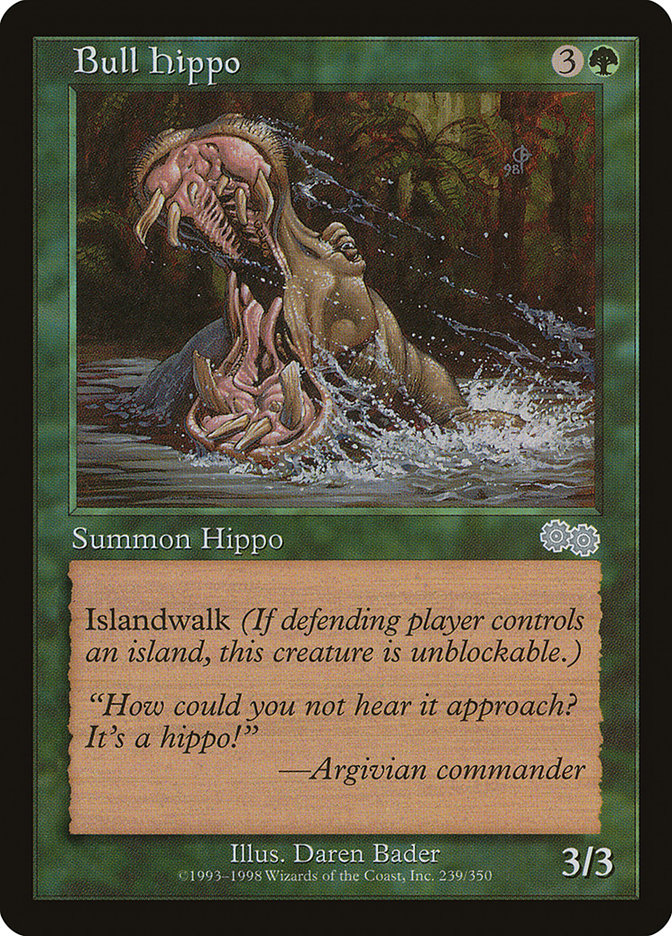 Bull Hippo [Urza's Saga] | Webway Games