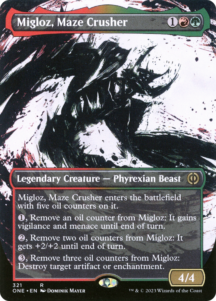 Migloz, Maze Crusher (Borderless Ichor) [Phyrexia: All Will Be One] | Webway Games