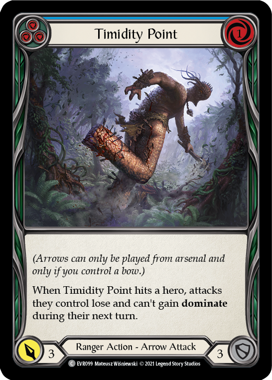 Timidity Point (Blue) [EVR099] (Everfest)  1st Edition Rainbow Foil | Webway Games