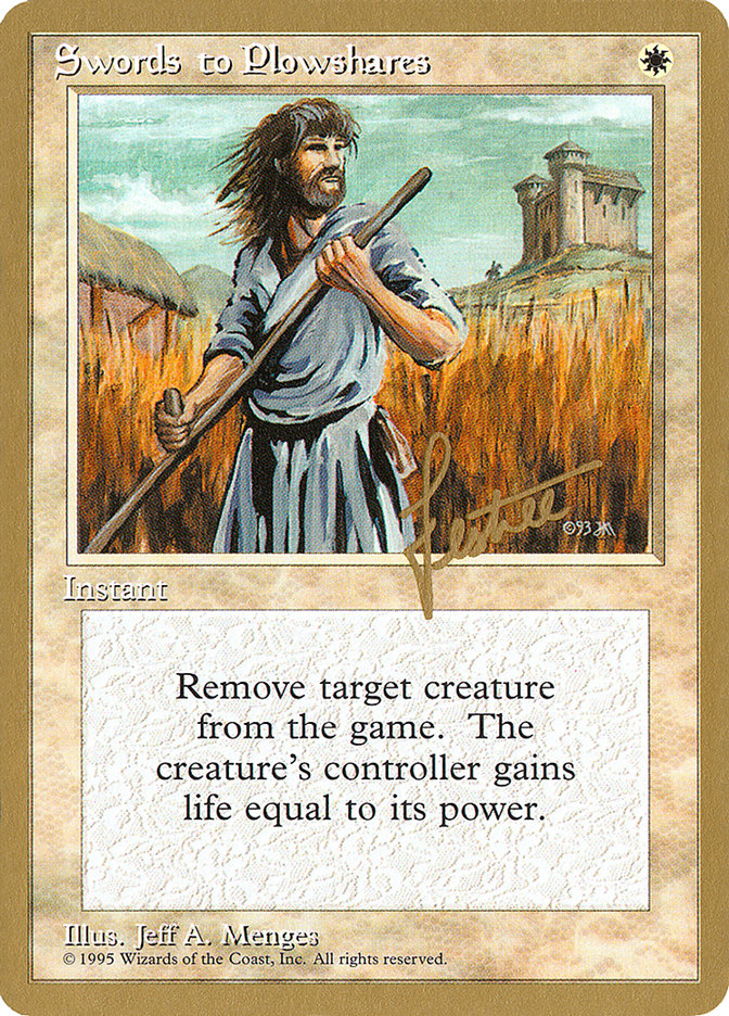 Swords to Plowshares (Bertrand Lestree) [Pro Tour Collector Set] | Webway Games