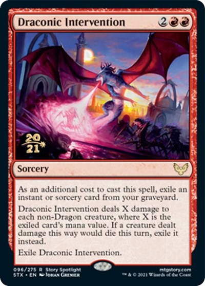 Draconic Intervention [Strixhaven: School of Mages Prerelease Promos] | Webway Games