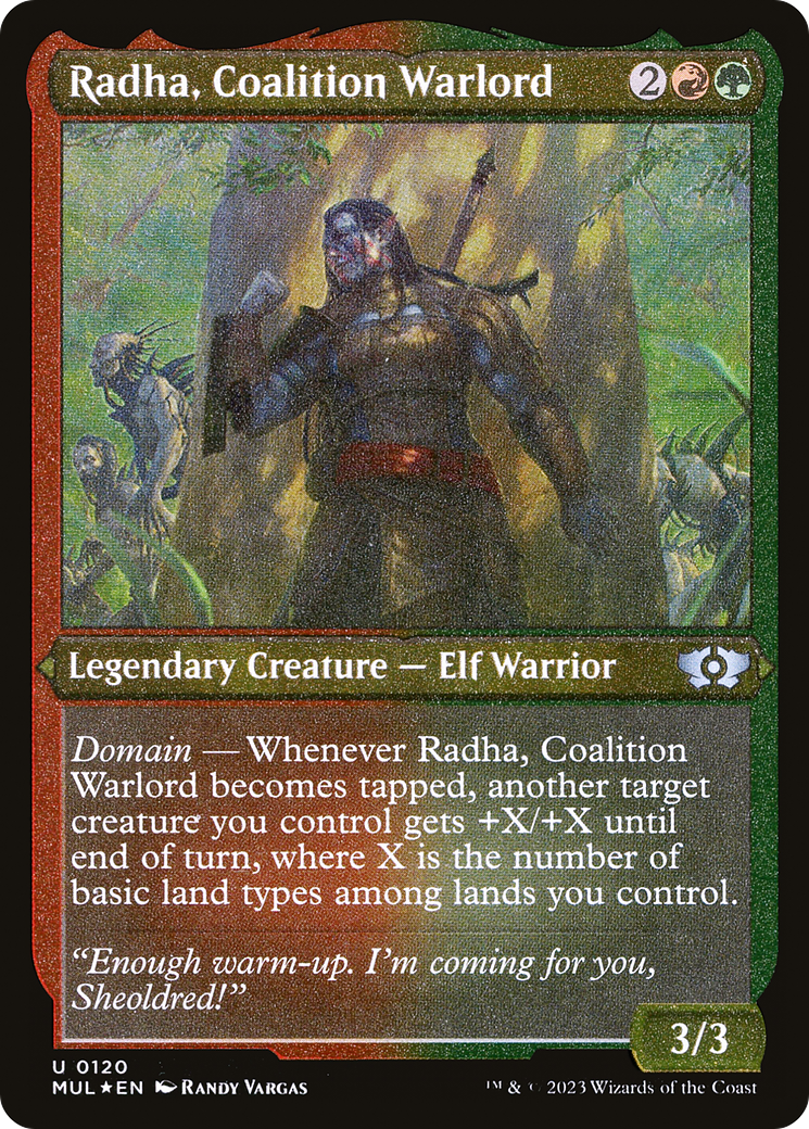 Radha, Coalition Warlord (Foil Etched) [Multiverse Legends] | Webway Games