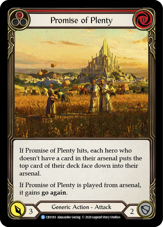 Promise of Plenty (Red) [CRU183] 1st Edition Rainbow Foil | Webway Games
