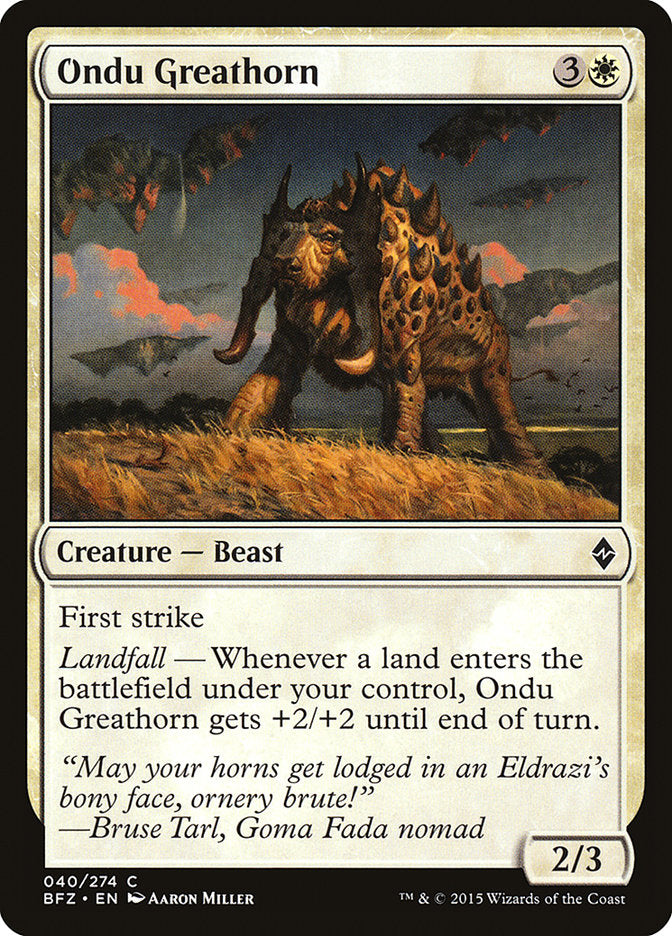 Ondu Greathorn [Battle for Zendikar] | Webway Games
