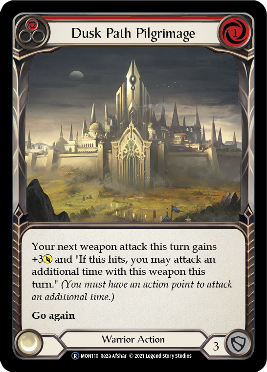 Dusk Path Pilgrimage (Red) (Rainbow Foil) [U-MON110-RF] Unlimited Rainbow Foil | Webway Games