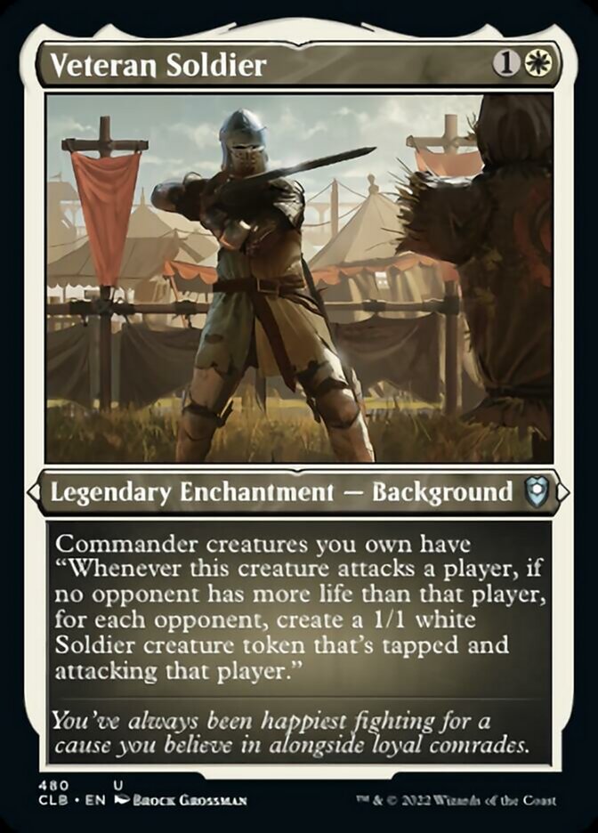 Veteran Soldier (Foil Etched) [Commander Legends: Battle for Baldur's Gate] | Webway Games