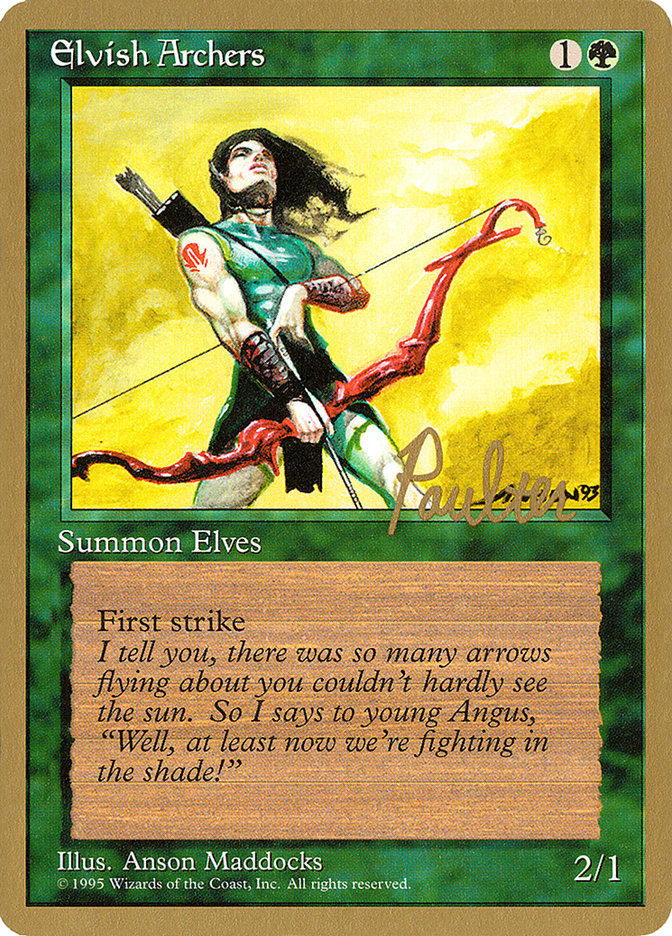 Elvish Archers (Preston Poulter) [Pro Tour Collector Set] | Webway Games