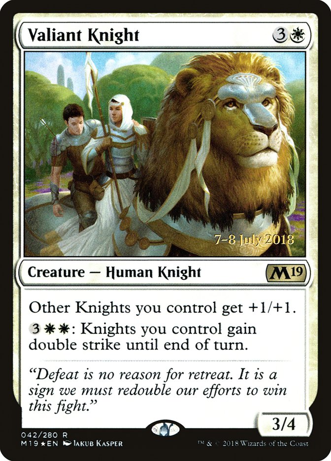 Valiant Knight  (Prerelease) [Core Set 2019 Prerelease Promos] | Webway Games