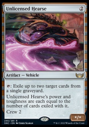 Unlicensed Hearse (Promo Pack) [Streets of New Capenna Promos] | Webway Games