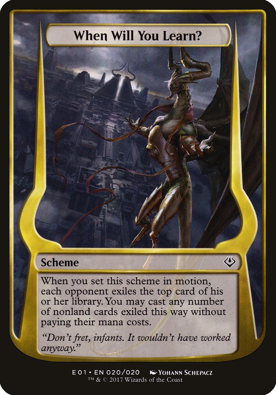 When Will You Learn? [Archenemy: Nicol Bolas Schemes] | Webway Games