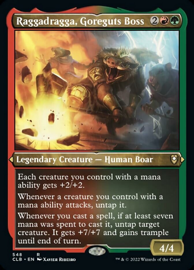 Raggadragga, Goreguts Boss (Foil Etched) [Commander Legends: Battle for Baldur's Gate] | Webway Games