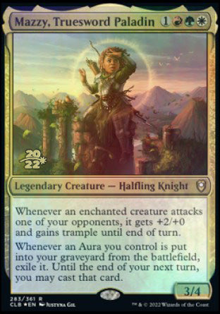 Mazzy, Truesword Paladin [Commander Legends: Battle for Baldur's Gate Prerelease Promos] | Webway Games