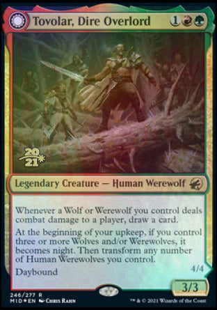 Tovolar, Dire Overlord // Tovolar, the Midnight Scourge [Innistrad: Midnight Hunt Prerelease Promos] | Webway Games