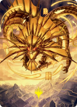 Ao, the Dawn Sky 2 Art Card (Gold-Stamped Signature) [Kamigawa: Neon Dynasty Art Series] | Webway Games