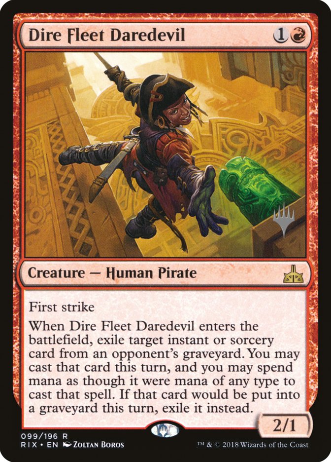 Dire Fleet Daredevil (Promo Pack) [Rivals of Ixalan Promos] | Webway Games