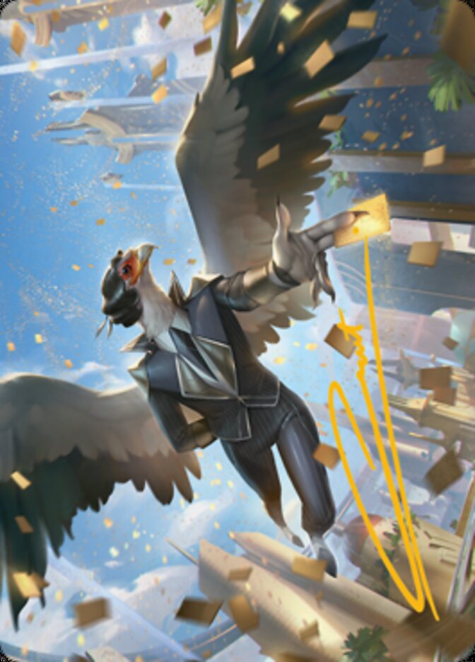 Skyboon Evangelist Art Card (Gold-Stamped Signature) [Streets of New Capenna Art Series] | Webway Games