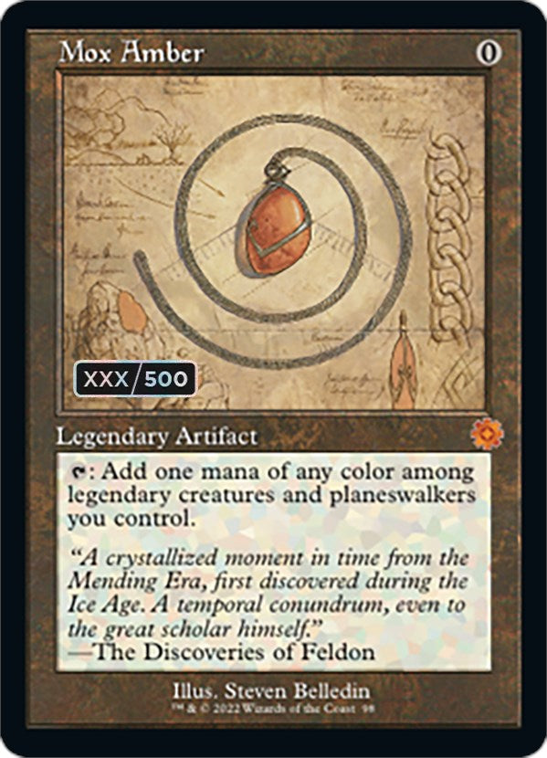 Mox Amber (Retro Schematic) (Serial Numbered) [The Brothers' War Retro Artifacts] | Webway Games