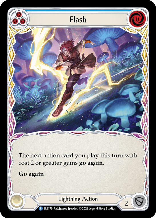 Flash (Blue) [ELE179] (Tales of Aria)  1st Edition Rainbow Foil | Webway Games