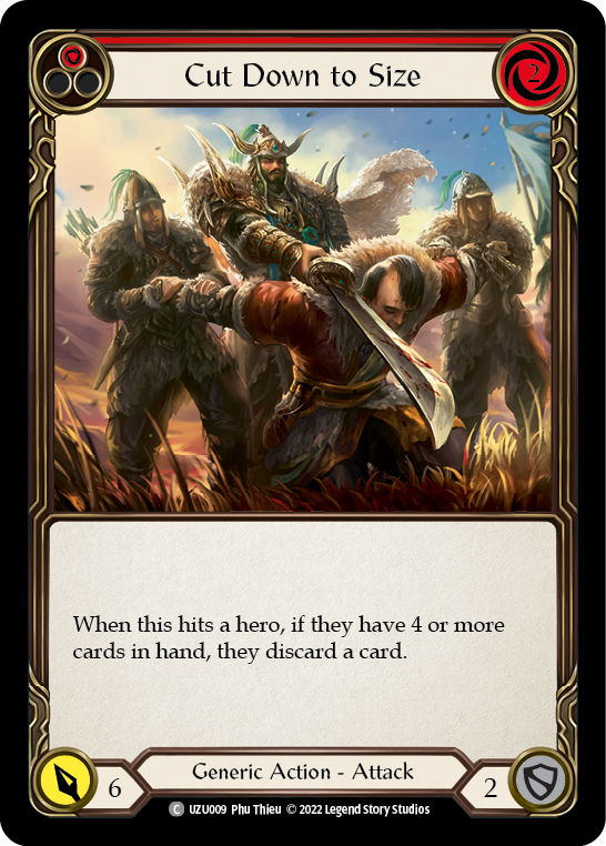 Cut Down to Size (Red) [UZU009] (Outsiders Uzuri Blitz Deck) | Webway Games