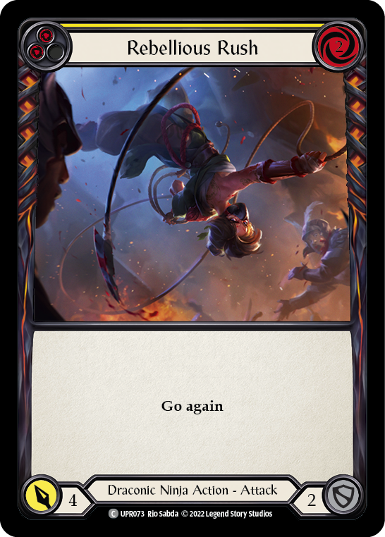 Rebellious Rush (Yellow) [UPR073] (Uprising)  Rainbow Foil | Webway Games