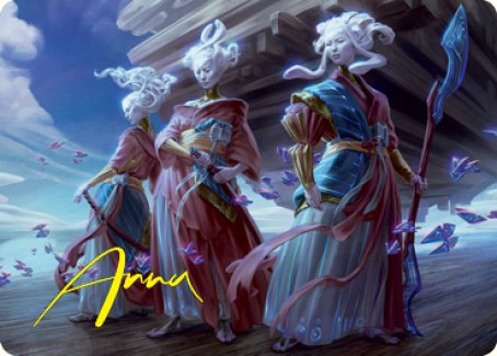 Guardians of Oboro Art Card (Gold-Stamped Signature) [Kamigawa: Neon Dynasty Art Series] | Webway Games