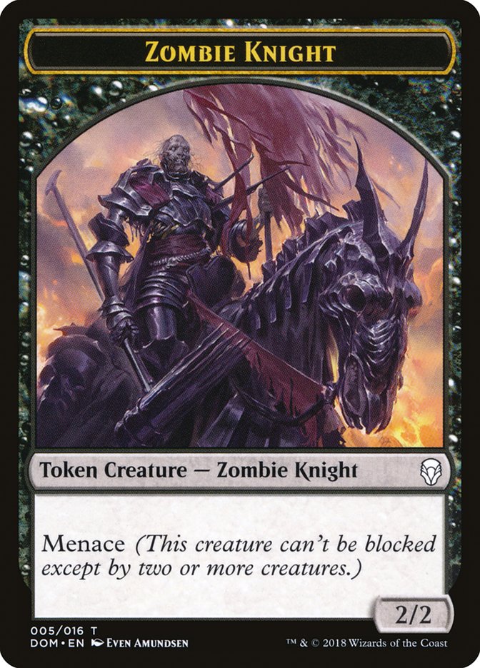 Zombie Knight [Dominaria Tokens] | Webway Games