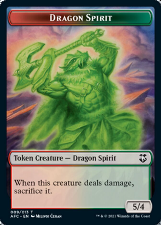 Dragon Spirit // The Monarch Double-sided Token [Dungeons & Dragons: Adventures in the Forgotten Realms Commander Tokens] | Webway Games