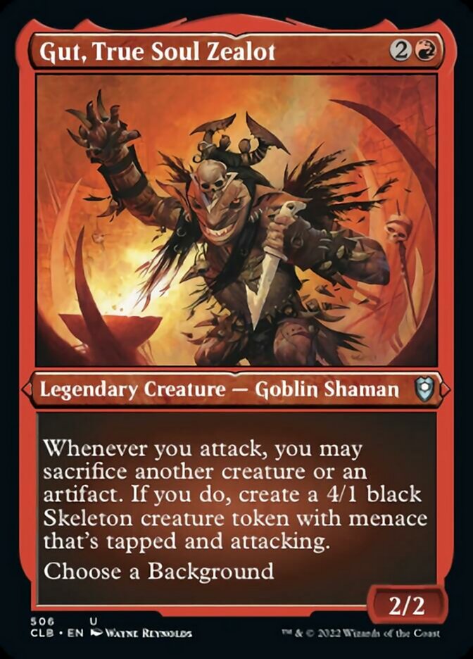 Gut, True Soul Zealot (Foil Etched) [Commander Legends: Battle for Baldur's Gate] | Webway Games
