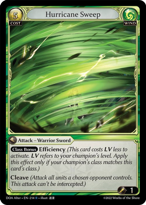 Hurricane Sweep (214) [Dawn of Ashes: Alter Edition] | Webway Games
