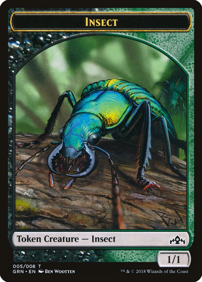 Insect Token [Guilds of Ravnica Tokens] | Webway Games