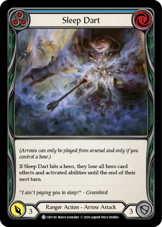 Sleep Dart (Blue) [CRU134] 1st Edition Rainbow Foil | Webway Games